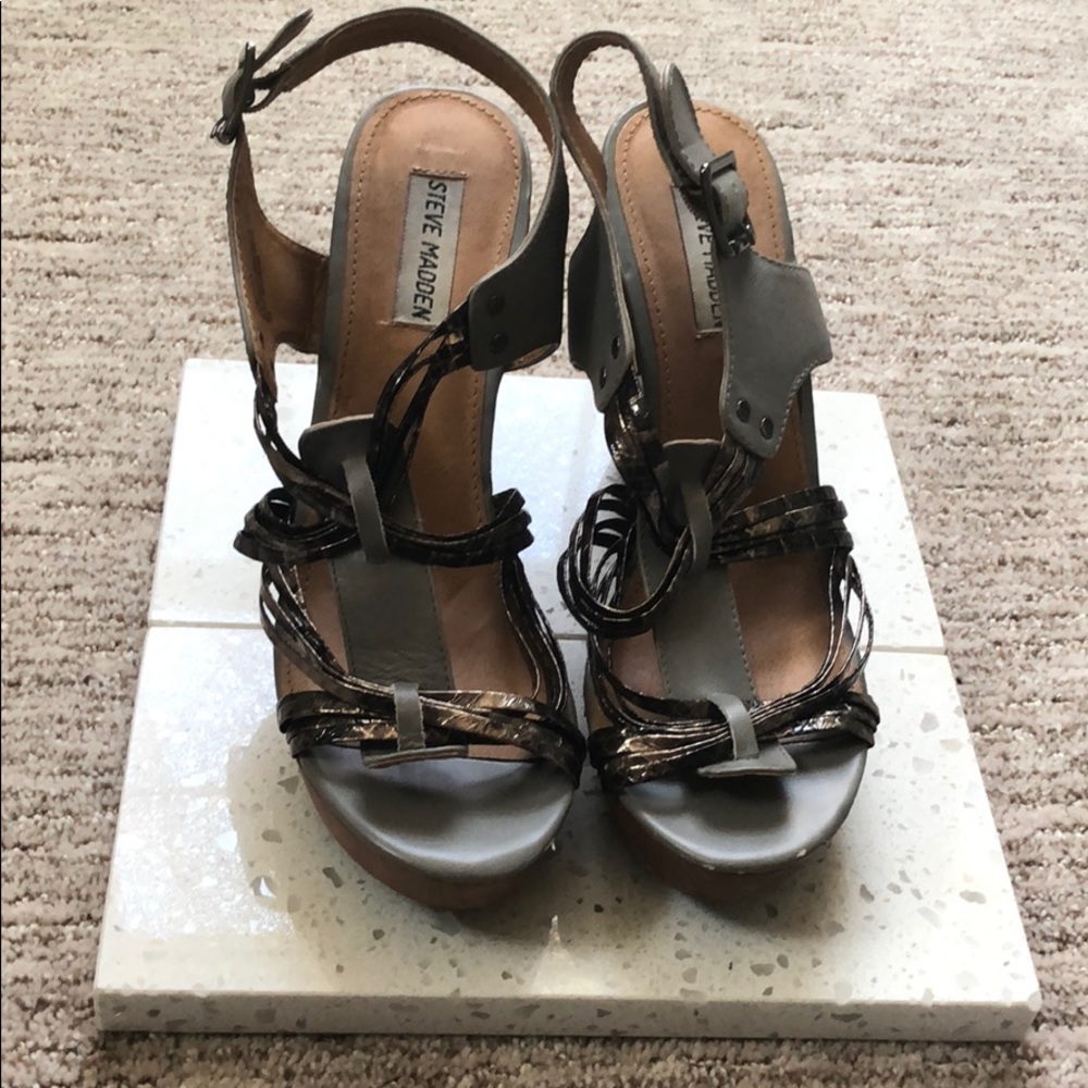 Wedge high heels